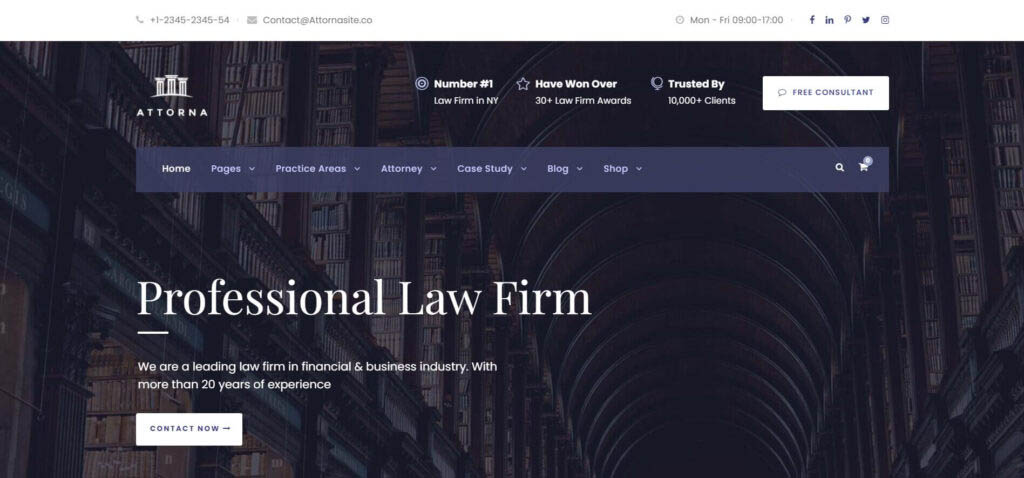 Attorna-law firm website design services