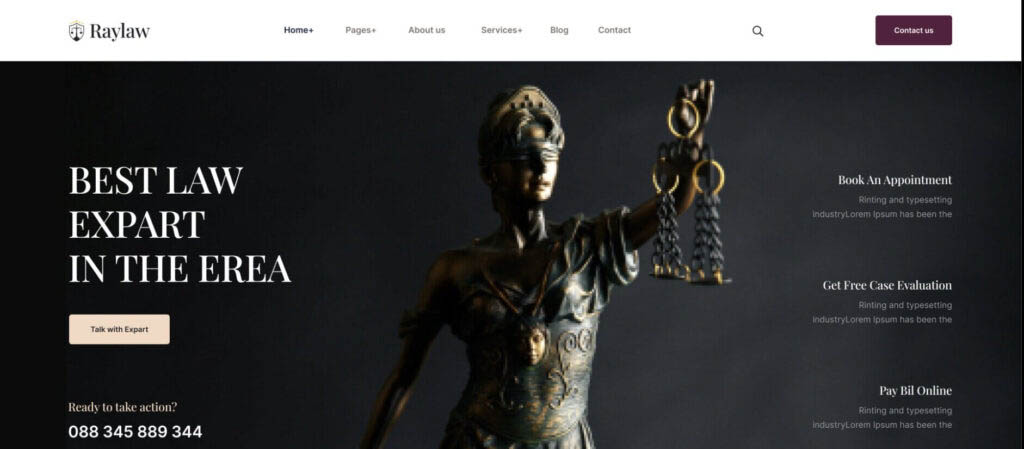 Raylaw best law firm web design