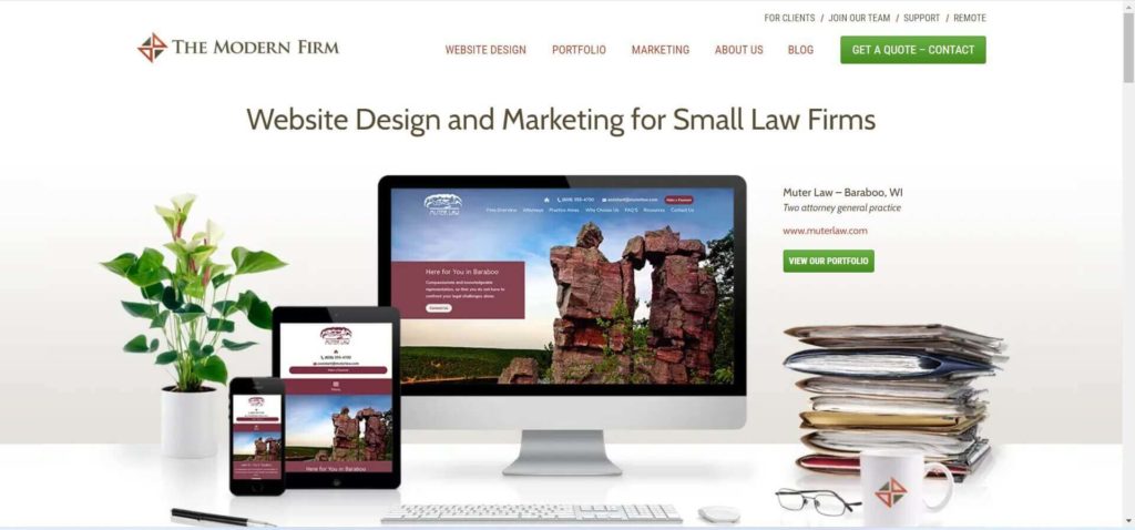 #4 Modern Firm: best law firm website design company