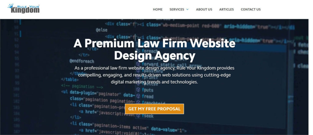 #10 Ruleyourkingdom: best law firm website design company