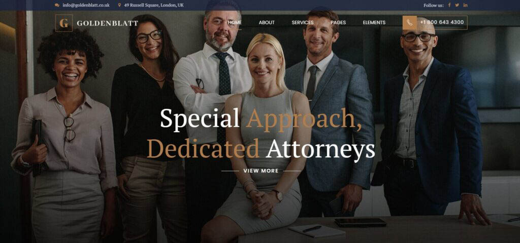 goldenblatt affordable lawyer website design