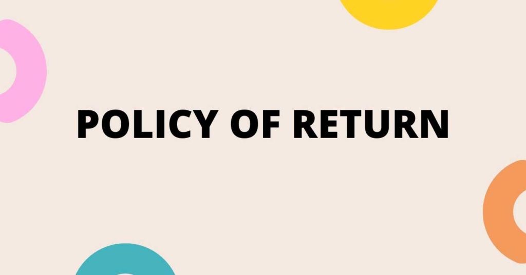 Online shopping return policy