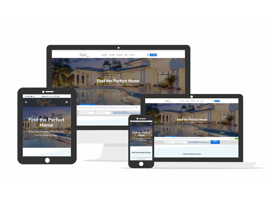 real estate web design projects