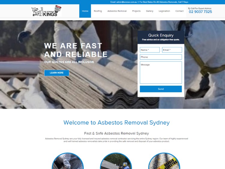 Wix Asbestos Removal Portfolio Website