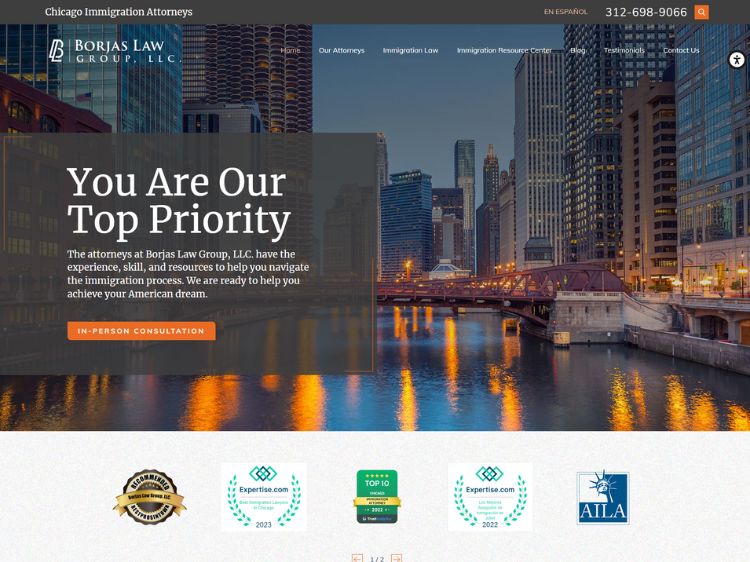 Portfolio of Chicago Lawyer Website Design