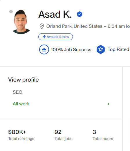 Asad K. - Expert Vetted SEO for Legal Services