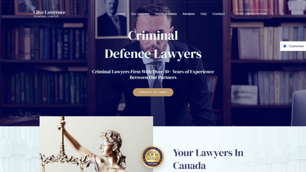 Criminal Lawyer – Classy Website Template
