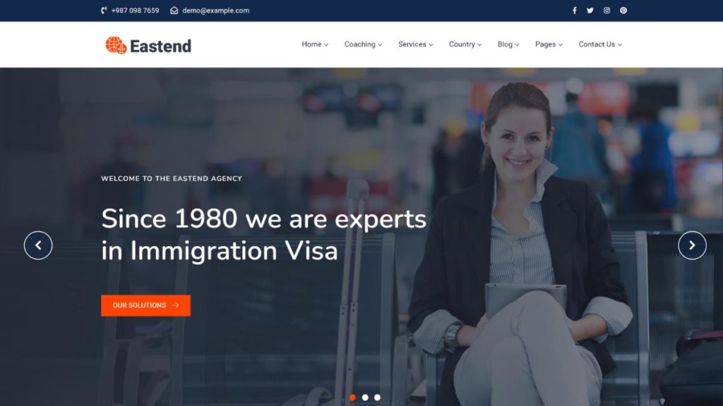 Eastend – Immigration Visa Consulting WordPress Theme