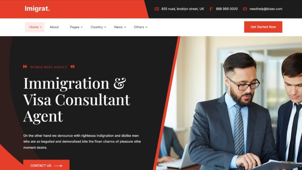 Imigrat - Immigration & Visa Consulting WordPress Theme