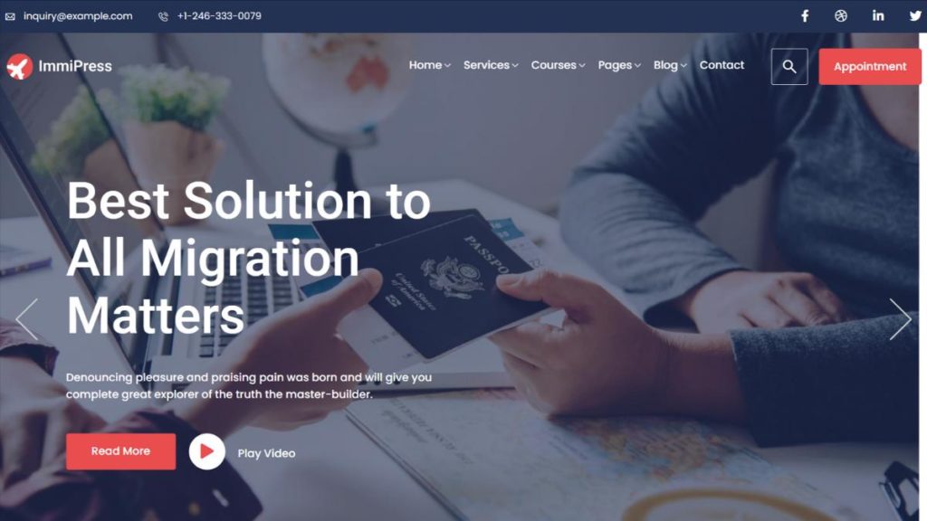 ImmiPress - Immigration and Visa Consulting WordPress Theme