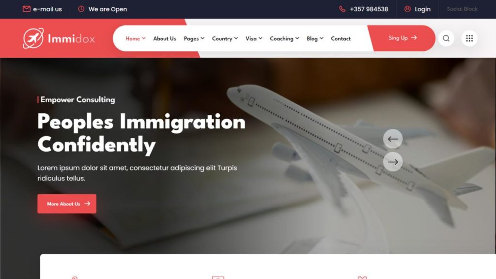 Immidox - Immigration and Student Consultancy WordPress Theme