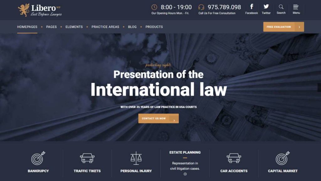 Libero – Lawyer and Law Firm Theme