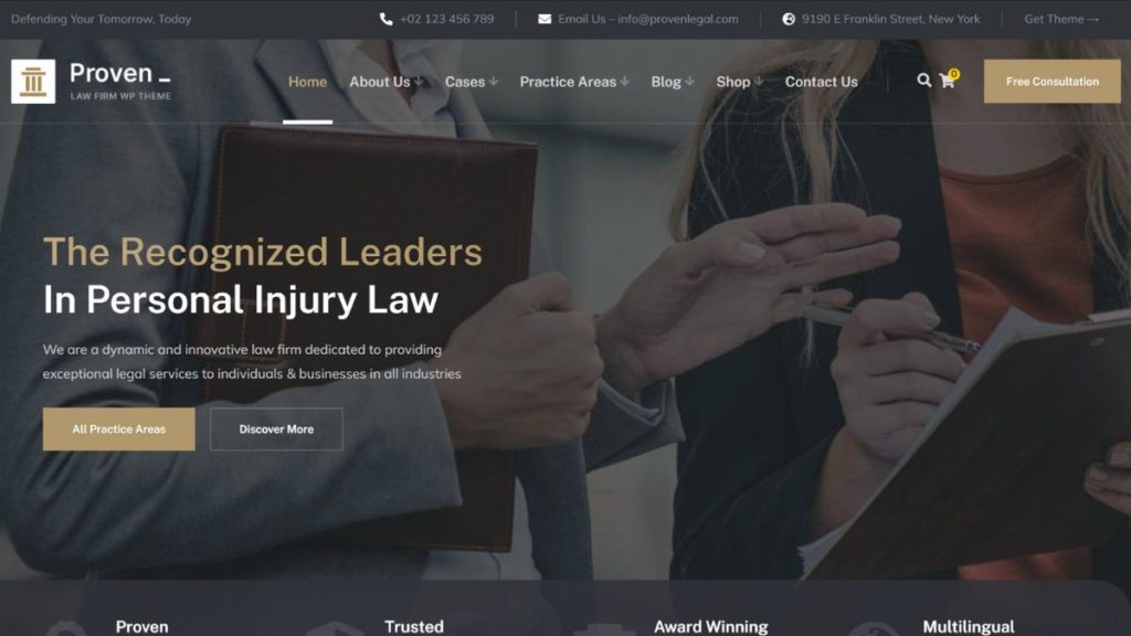 Proven - Personal Injury Website Theme