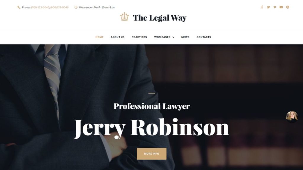 The Legal Way - Expert Lawyer WordPress Theme