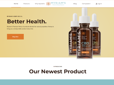 Hemp Product Website Design Project