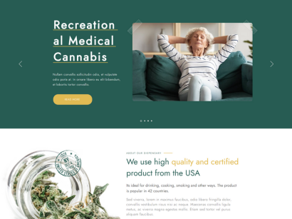 Medical Marijuana Landing Page Website Design Project